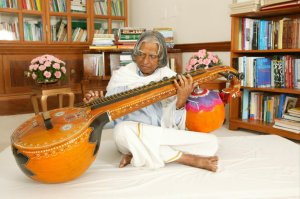 President Kalam playing the sitar